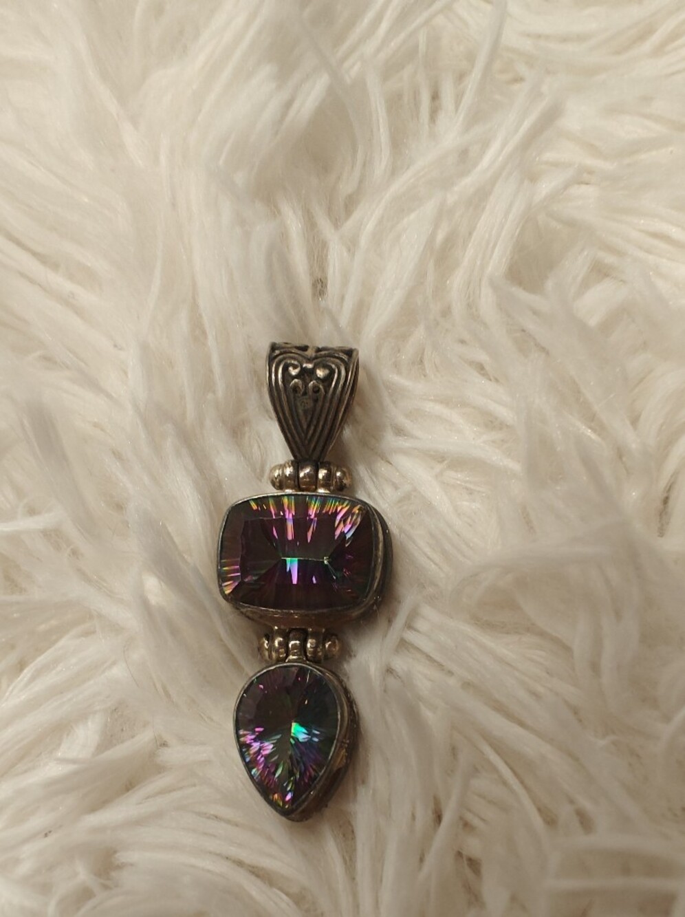 Mystic Topaz Iridescent Pendant